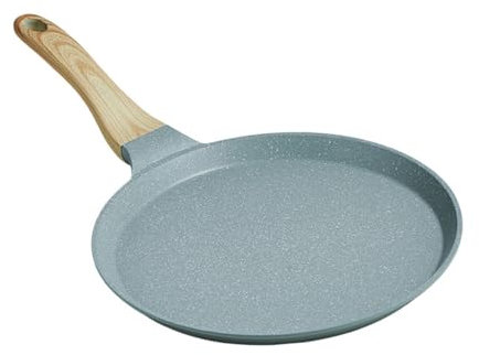 MAGICLULU 1pezzi Padella in Pietra Medica e Alluminio Antiaderente e Antiscottatura Facile Da Pulire e Resistente Per Cottura Al Forno Design Manico Sicuro Dimensioni Ridotte Per Portabilità
