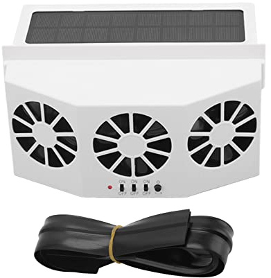 Enfriador de aire para coche, con energía solar, gran angular, 3 ventiladores, ahorro de energía para automóviles