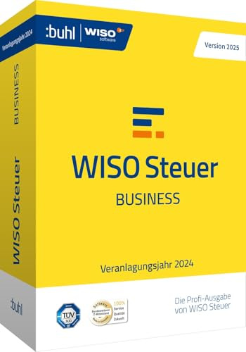 WISO Steuer 2025 Business|Die Profisoftware für das Steuerjahr 2024|100 Abgaben| Standardverpackung