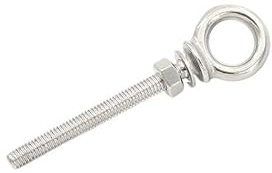 Cancamo 1 pieza M6 M8 M10 316 pernos de ojo de elevación de acero inoxidable pernos de ojo con tuercas y arandelas juego de perno de gancho de anillo redondo tornillo Tornillo Con Argolla(M6X60)