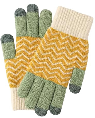 JINZIJINYU Handschuhe Damen Strick Wolle Warme Handschuhe Für Damen Herbst Und Winter Outdoor Kälteschutz Radfahren Touchscreen Farbe Paar Männer Plus Samt Gestrickt