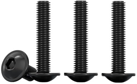 Drenky Viti a Macchina con Flangia M4x30mm, 50 Pezzi Viti a Testa Bombata con Esagono Incassato Acciaio Inox A2 V2A Completamente Filettate, Elevata Durezza