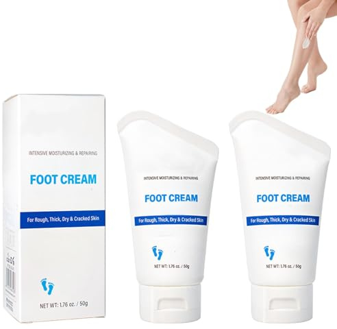 Urea-kräm, urea fotkräm, 40 % urea lotion för maximal styrka, fot- och handkräm med hyaluronsyra, urea fotlotion, 50 g x 2 cream4–5