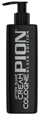 Pion Black Edition Silver After Shave Cream Cologne 200 ml - Baume Après-Rasage Hydratant, Apaisant, Calmant et Relaxant - Idéal Pour Un Usage Domestique et Professionnel, Pour Homme