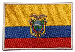 Ecuador Länderflagge Logo Patch bestickt Applikation Ecuador Länderflagge Patch Aufbügler Patch Aufbügler Patch Aufnäher Emblem