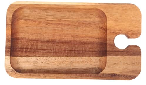 Anneome Wooden Trays for Serving Food Divided Serving Trays Lid Wine and Cheese Board Decorative