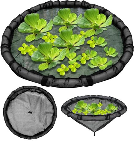 Cikiki Floating Plant Barrier,31.5inch Round Floating Island Plant Protector,Fine Mesh Floating Pond Corral Protects Your Floating Plants from Pond Fish