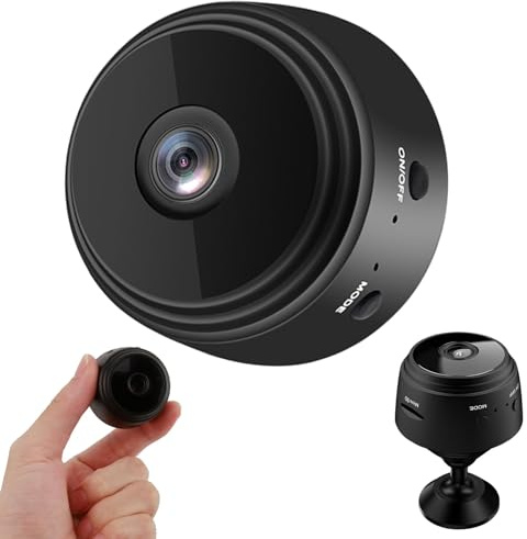 Mini caméra espion cachée 1080p HD sans fil WiFi caméra de sécurité intérieure avec vision nocturne, détection de mouvement, grand angle, contrôle par application