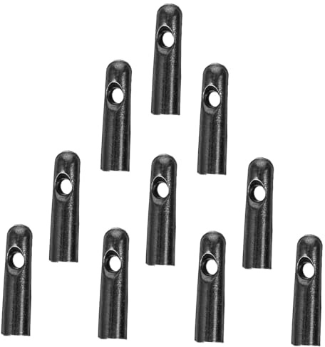 LRXIYODE 10 Piezas Cuentas Metálicas 4mm Negras Piezas de Paraguas Plegable