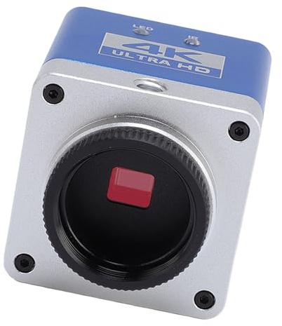 Fafeicy Caméra Microscope, 4K HD avec Capteur 8,3 MP, Objectif 100X pour Applications Industrielles et Imagerie Numérique
