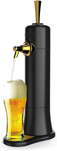 Dispensador de cerveza, bomba de tiro para el hogar con función de refrigeración por vibración, máquina compacta de espuma de escritorio para disfrutar de bebidas perfectas