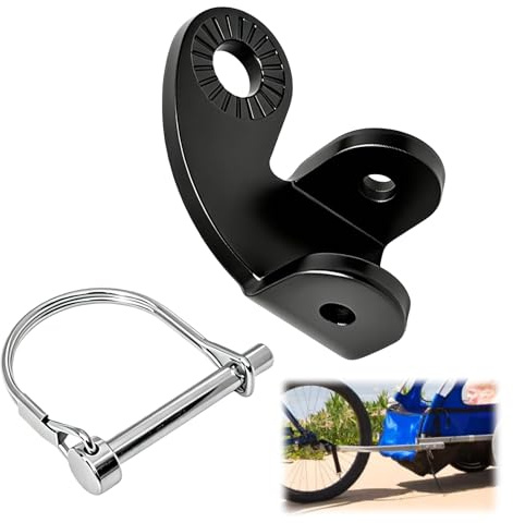 NYVOR Fahrradanhänger Kupplung, Edelstahl Fahrrad Anhängerkupplung Kompatibel mit Burley-Anhänger-Adapter, 90°-Kupplung Fahrradanhänger mit Sicherungsstift für Anhänger Kinderkarren Hundeanhänger