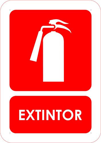 Oedim Señal Extintor | Tamaño A4 (21x29,70cm) | Decoración Pared | Aluminio 3 mm Resistente