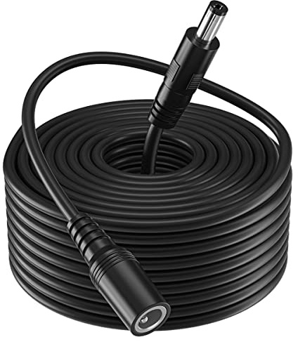 SIOCEN 6M Long DC Power Extension Cable 2.1mm x 5.5mm,12v Power Supply Adapter for CCTV Security Camera Surveillance IP Camera Dvr Standalone LED Strip,Car,Long Male to Female Barrel Plug Cord