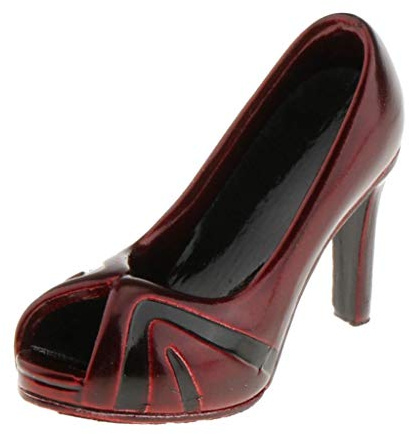 SM SunniMix 1/6 weibliche Action Figure Hohe Ferse Frauen High Heels für 12 Action Figure Hot Spielzeug Zubehör, Wein Rot Schwarz