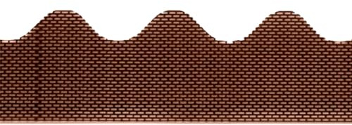 Fassadenprofile 50x Traufenbelüftungsprofil 87,3cm Braun PVC | Wellenförmiges Profil für Wellplattenprofil 5 geeignet, optimale Fassaden-& Dachbelüftung, Vogelabwehr