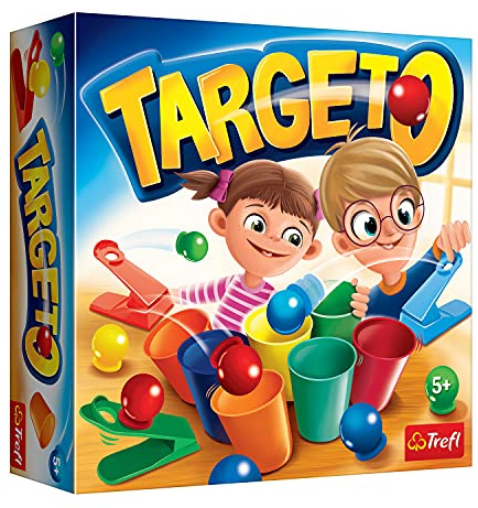 Trefl - Targeto, Familienspiel, Zielschießspiel | Katapultschießen, Gesellschaftsspiel für Erwachsene und Kinder ab 5 Jahren