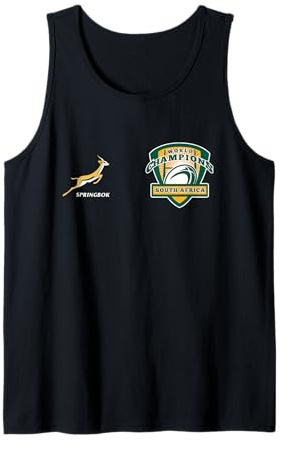 Champs du monde de rugby Springbok Bokke Afrique du Sud Débardeur