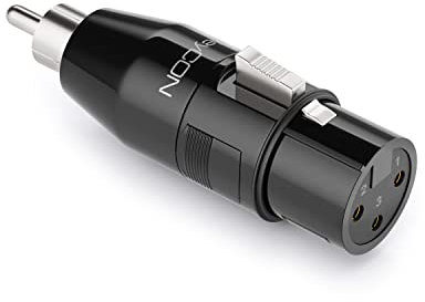 deleyCON Adaptador de Audio XLR a Conector RCA para Cable de 3 Pines - Micrófono, Altavoz, Mezclador, Instrumentos Musicales, Estudio de Grabación