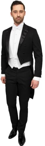 Nero Frack Budapest Stretch - Uomo - Abbigliamento - Taglia Slim Fit - Rokkostuum Budapest, Nero, 56