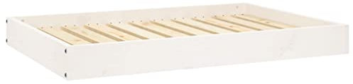 vidaXL Hundebett Weiß 91,5x64x9cm Massivholz Kiefer Hundekorb Hundesofa Hund