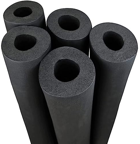 Rohrisolierung schaumstoff 6mm/13mm/16mm/20mm/25mm/76mm/90mm/110mm Schaumstoffschlauch,Schwarz Rohrschale Rohrisolierung Für Griffe Isolierschlauch Rohrdämmung Isolierung Rohr 1.7/1.8m Länge,1PCS ( Si