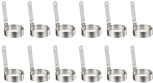 Thunder Group SLER0301R Egg Ring, 3 Diameter, Stainless Steel, Mirror Finish, Pack of 12