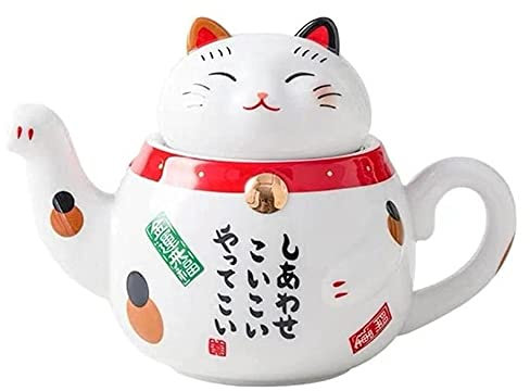 Service à thé Kungfu, service à thé, tasse à café, tasse à boisson, tasse à café, verre à champagne, cadeau mignon japonais, chat porte-bonheur, porcelaine créative Maneki Neko, tasse à thé en céramiq