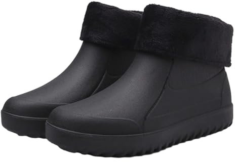 Generisch Campingschuh für Herren, Regenslip, Freizeitschuhe, kurze Stiefel, Wasserknöchel, Outdoor, Mode, Herren, Freizeitschuhe, Regenstiefel, Kaktus, Schwarz , 39 1/3 EU, r85myvCA7