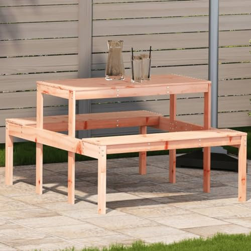 ZEYUAN Picknicktisch 110x134x75 cm Massivholz Kiefer, Bierzeltgarnitur, Biertischgarnitur, Beer Pong Tisch, Bierbankgarnitur, Gartenmöbel Set, Biertisch - 832560