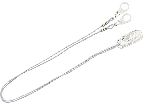 Anti Verlust Seil für Hörgeräte, Bte, 1 Satz, ABS Nylon, Weiß | Implantat Zubehör, Sicherheitsclip und Aufbewahrungsbox, Verstellbar und Weich, für Senioren