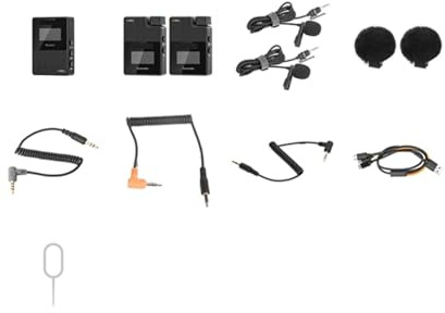 Wireless Microphone Professional Mini Microphone Set Suitable For Digital SLR Cameras Smartphone Interviews(2 PRO B)