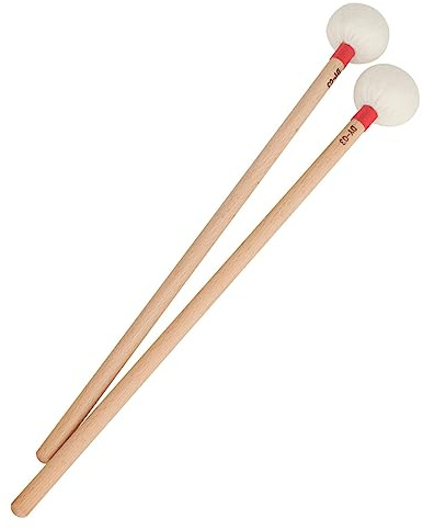 HEMOTON 2pièces Lot De Maillets Timbale à Tête Feutre Avec Manche Bois Maillets Percussion Bois Pour Instrument à Percussion Et Puissant Accessoires Timbales Et Batterie