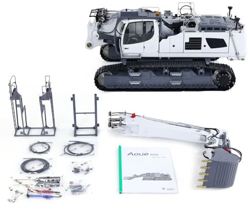 wheelfun LESU 1/14 RC Pelle entièrement hydraulique en métal LR960 Kit de bricolage Bras de pelleteuse de voiture miniature Télécommande Véhicules de chantier