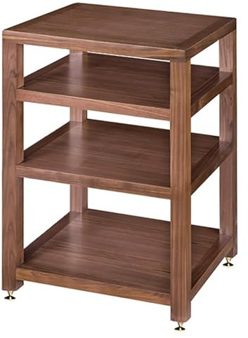 JIAOCKJIAO Video Audio Rack Hi Fi Regal, AV Phonoschrank aus Holz, Keine Installation Erforderlich, Record Player Stand mit Stoßdämpfendem Fuß, Jede Schicht Trägt 100 Kg(4 Tier 60x50x80cm)