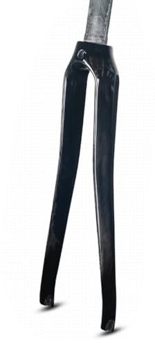 HSIRYAOHD 700C starre Fahrradgabel starr Gabel vorne rechts Kohlefaser C-Bremse 9x100mm Max Reifen 700x25C (Schwarz glänzend C)