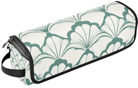 Reise-Werkzeugtasche mit Eisenmatte, Aufbewahrungstasche für Glätteisen, heiße Werkzeuge und Haarpflege-Zubehör, indisches Jakobsmuschelmuster, grün, tragbar, Reiseutensilien, Artikulos, Indien