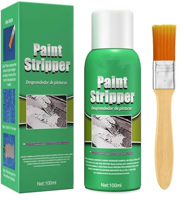 DAWCBVJQ Decapante de pintura de 100 ml, removedor de pintura y barniz, removedor de pintura para superficies metálicas con cepillo, gel decapante de pintura, decapante de pintura automático de alta