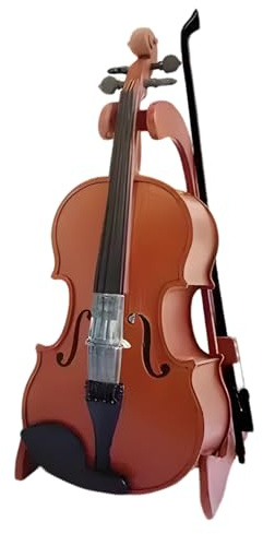 Generisch Tiny Violin, Mini Musical Instrument Decor, 3.94x1.57x0.79 Inches Compact Desk & Bookshelf Accessory, Elegant Home Display Cabinet Item for Decoration and Collectibles