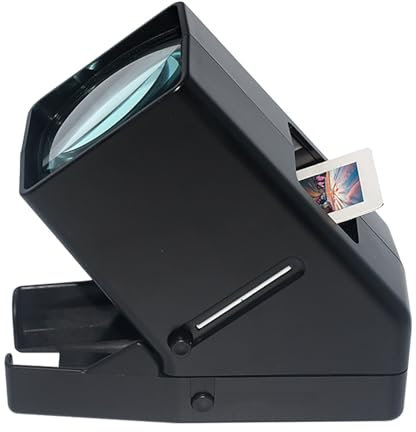 COYEUX Visor de Diapositivas y películas de 35 mm, Aumento 3X, iluminación LED, Temperatura de Color 6000 K, para Diapositivas Antiguas y Negativos de película de 35 mm.
