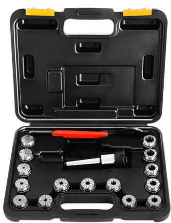 Spring Collet Set, Spring Collet Chuck Holder Set for CNC Engraving Machine and Milling Lathe Tools(15 Collets)
