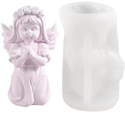 3D Engel Silikon Kerzenform, Engel Kerzengießform Silikon, Silikonform Engels Kerze, Kerzengießformen Dekorative Silikonform Aus Harz, Epoxid-Fondantformen Zum Dekorieren Von Kuchen, Duftkerzen, Seife