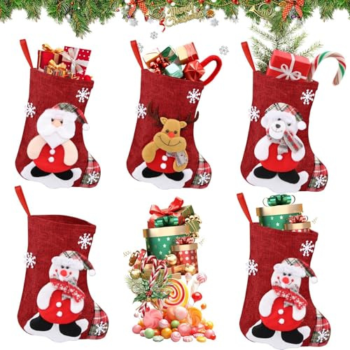 Nikolaus Strumpf Personalisiert Deko 4er Set Kaminsocken Weihnachten 23cm Große Weihnachtsstiefel Weihnachtssocken Zum Aufhängen Nikolausstiefel Gefüllt Socken Weihnachtsstrumpf Geschenke Partyzubehör