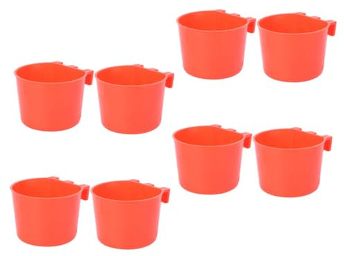 BESPORTBLE 8 pièces Bol Mangeoire pour Oiseaux Distributeur Nourriture Perroquet Pratique Réutilisable et Résistant Compatible Cages Multi-usages