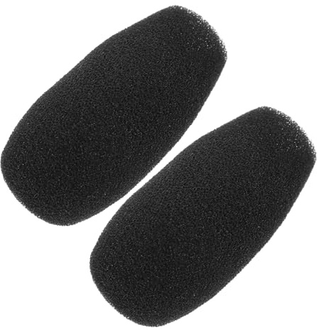 Alipis 2 Stück Lapel mikrofon Windschutz aus Weichem Schwamm Geräuschreduzierende Mikrofonabdeckung Kompatibel mit Mini Headset und Ansteckmikrofon Einfache Montage für Interviews und