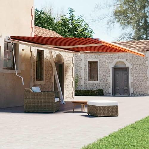 Standmarkise manuell einziehbar 600x300 cm für Terrasse und Garten | Pulverbeschichtetes Aluminium & 100% Polyestergewebe mit PU-Beschichtung | Wetterbeständig und langlebig | Einfache Montage