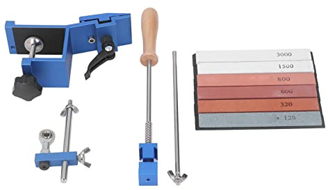 Affilacoltelli ad angolo fisso di affilatura coltelli professionale a clip rapida con 6 pietre per affilare la cucina domestica Lega di alluminio Acciaio inossidabile