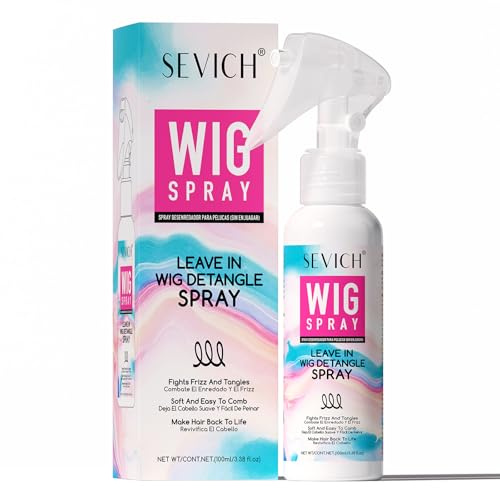 Gowwim perukspray, leave-in-vård spray för peruker - kan reda ut knutar, minska tovning och göra det lättare att kamma, 100 ml