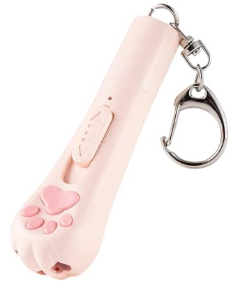 Tomedeks 1 pieza Juguete 3 en 1 para gatos, puntero láser, juguete interactivo para perros, para gatos y perros con mosquetón