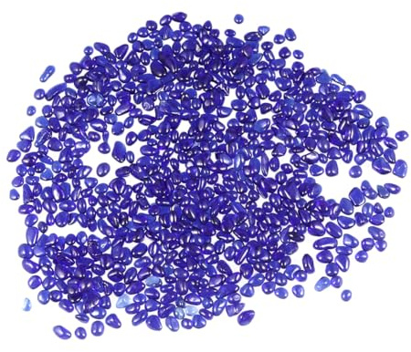 TOYANDONA Gravier de Verre Décoratif Bleu 500g en Verre pour Aquarium